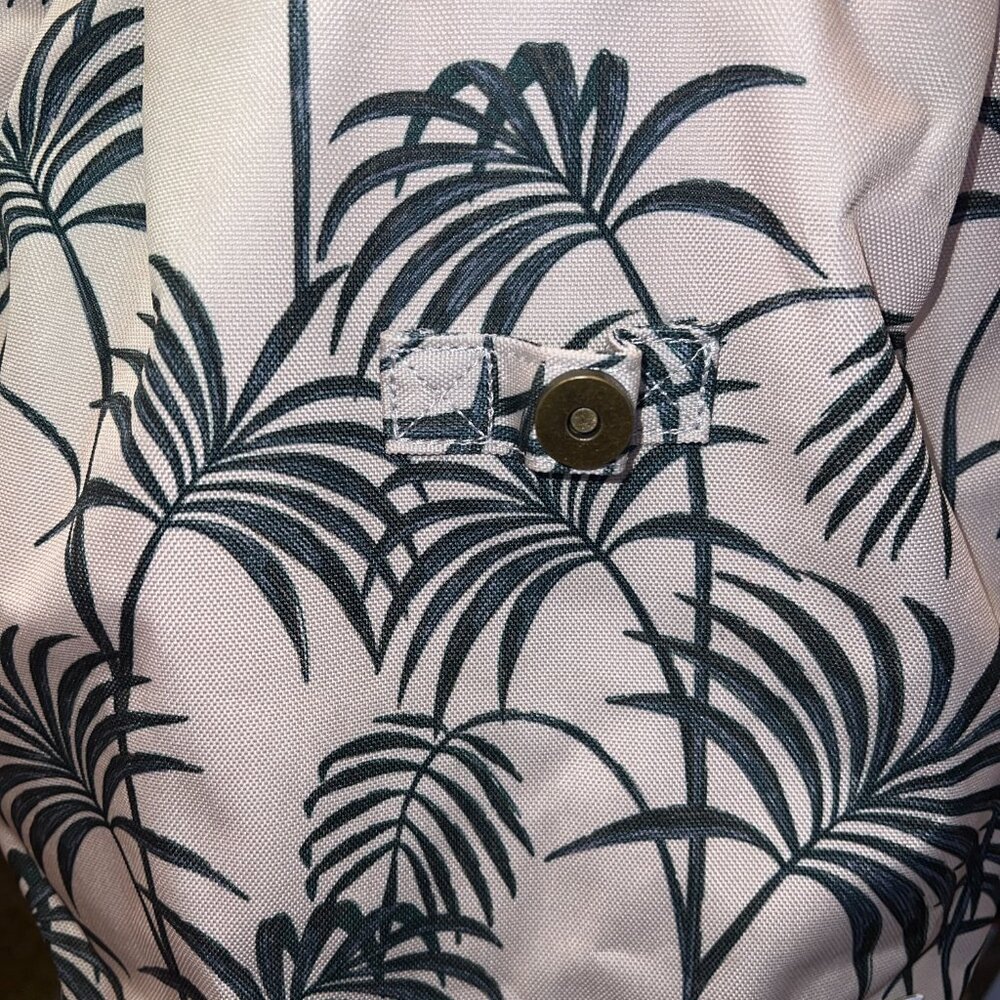 Drawstring Flap Mini Backpack In Pelican Palm Pri… - image 4